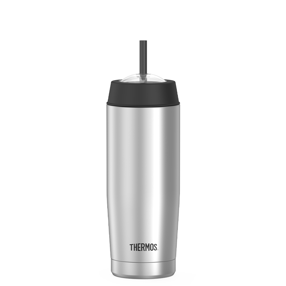 Thermos Glass Vacuum Flask Hot Cold Drinks Insulated Travel Flask