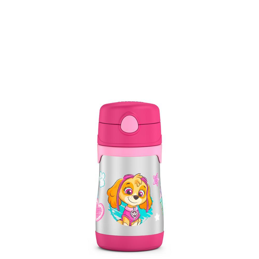 Kids Water Bottle with Straw Lids 12OZ Stainless Steel Small Drinking  Bottle for School Little Girls Pink