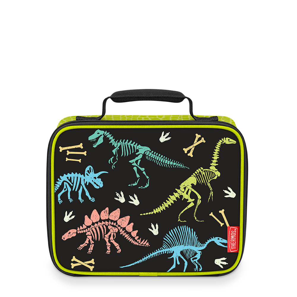 Packit Freezable Lunch Box, Dino Fossils Neon, Dinosaur Print