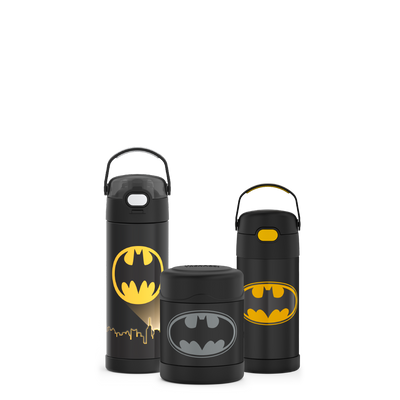 Batman Bundle - 12oz FUNtainer® Water Bottle, 16oz FUNtainer® Water Bottle and 10oz FUNtainer® Food Jar