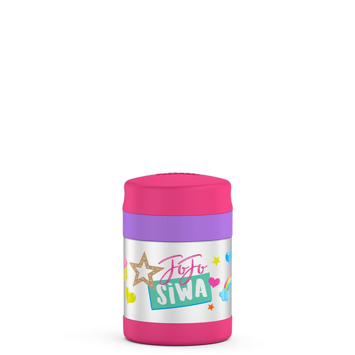 10 ounce Funtainer food jar, JoJo Siwa purple, view 1.
