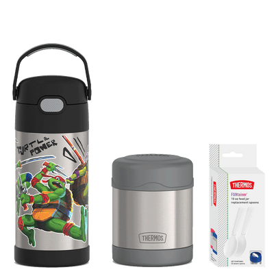 12oz Teenage Mutant Ninja Turtles Water Bottle & 10oz Food Jar