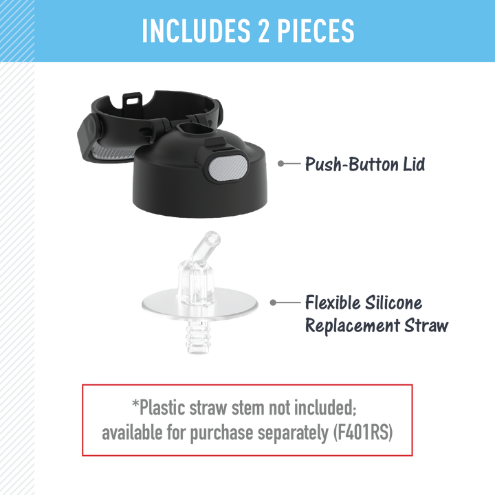 FUNTAINER® WATER BOTTLE - REPLACEMENT STRAW LID