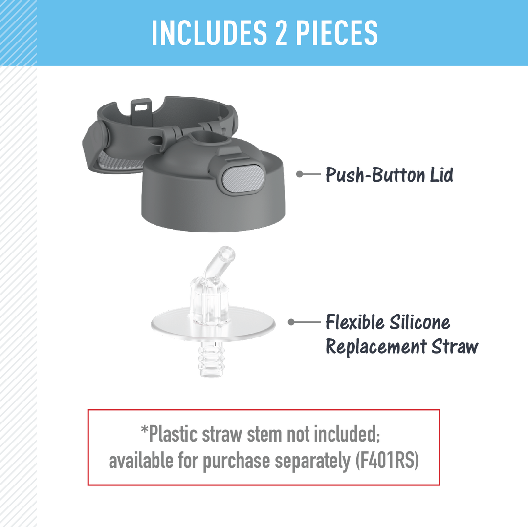 FUNTAINER® WATER BOTTLE - REPLACEMENT STRAW LID