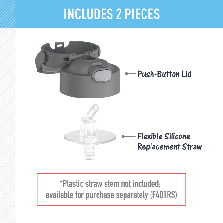 FUNTAINER® WATER BOTTLE - REPLACEMENT STRAW LID