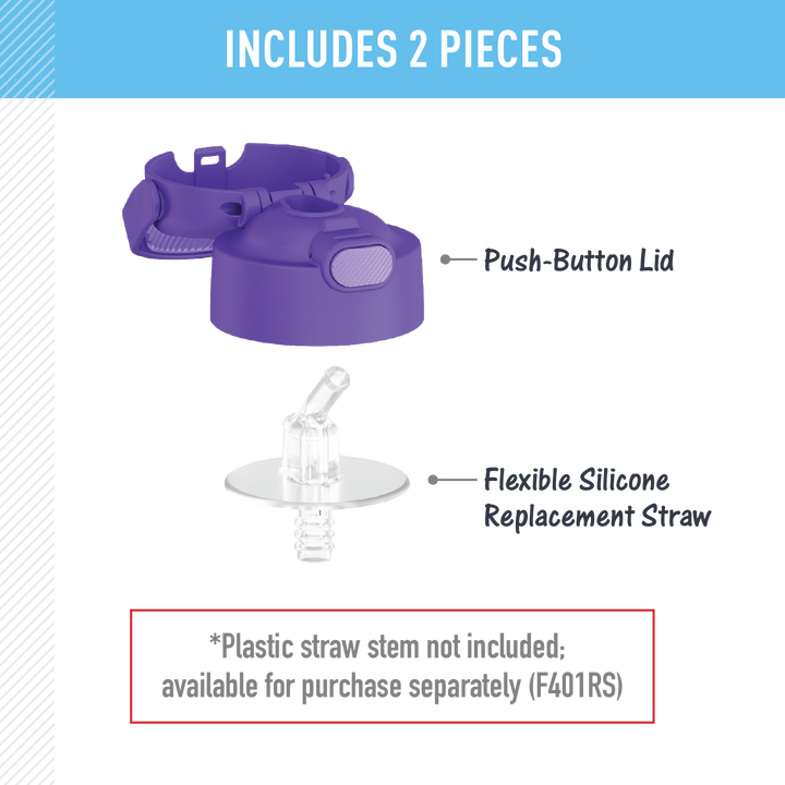 FUNTAINER® WATER BOTTLE - REPLACEMENT STRAW LID