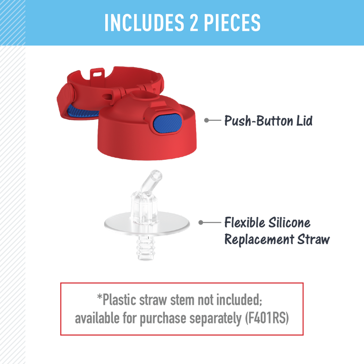 FUNTAINER® WATER BOTTLE - REPLACEMENT STRAW LID