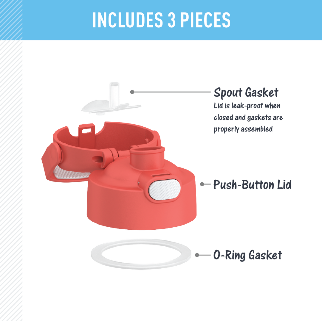 FUNTAINER® WATER BOTTLE - REPLACEMENT SPOUT LID