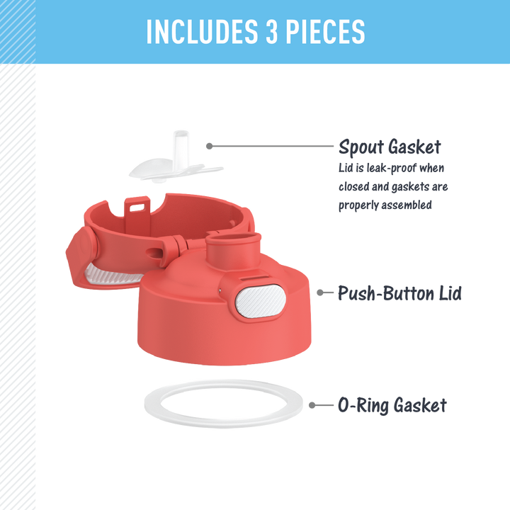 FUNTAINER® WATER BOTTLE - REPLACEMENT SPOUT LID