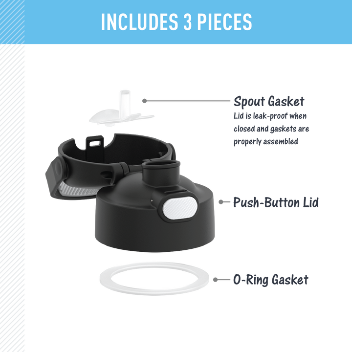 FUNTAINER® WATER BOTTLE - REPLACEMENT SPOUT LID