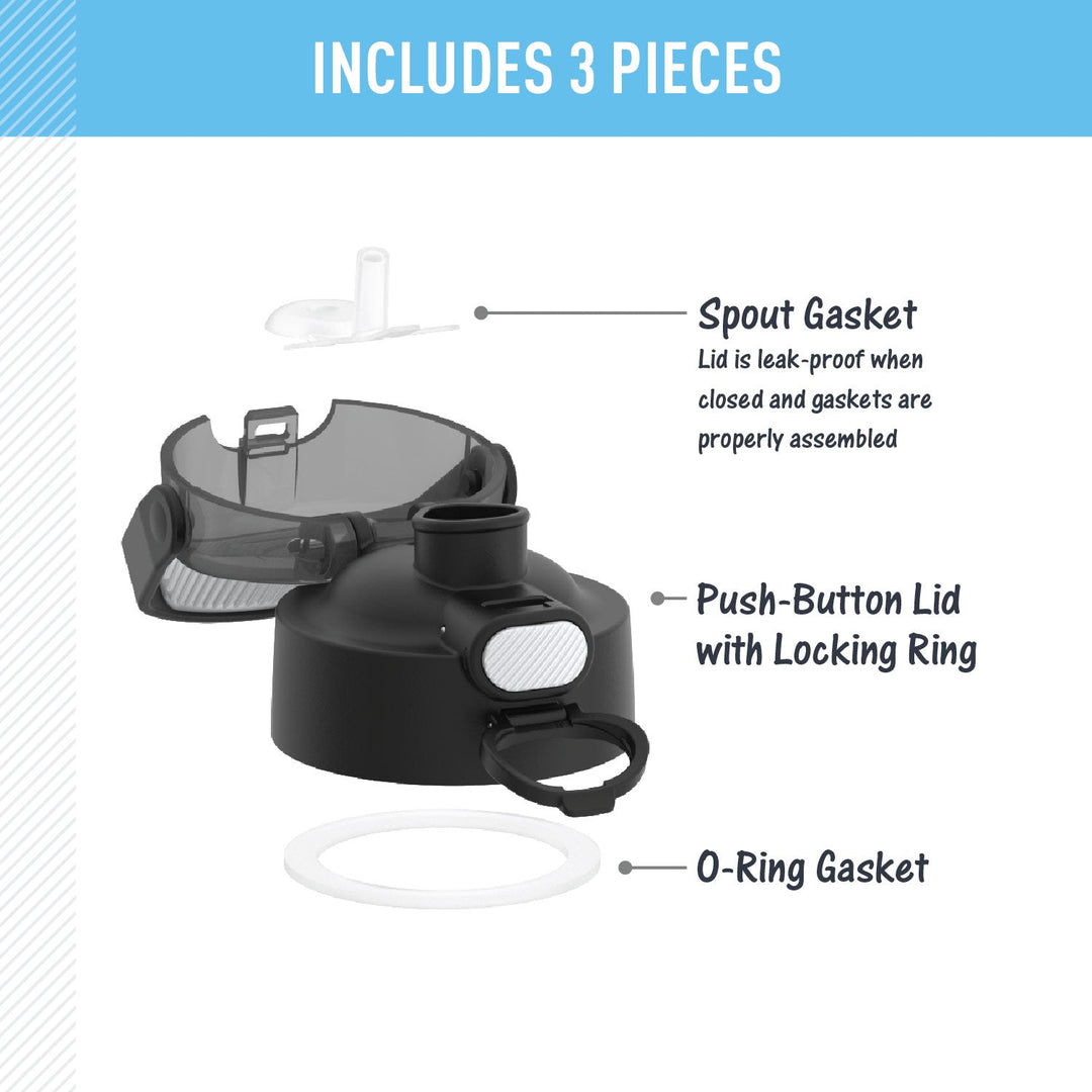 FUNTAINER® WATER BOTTLE - REPLACEMENT SPOUT LOCKING LID