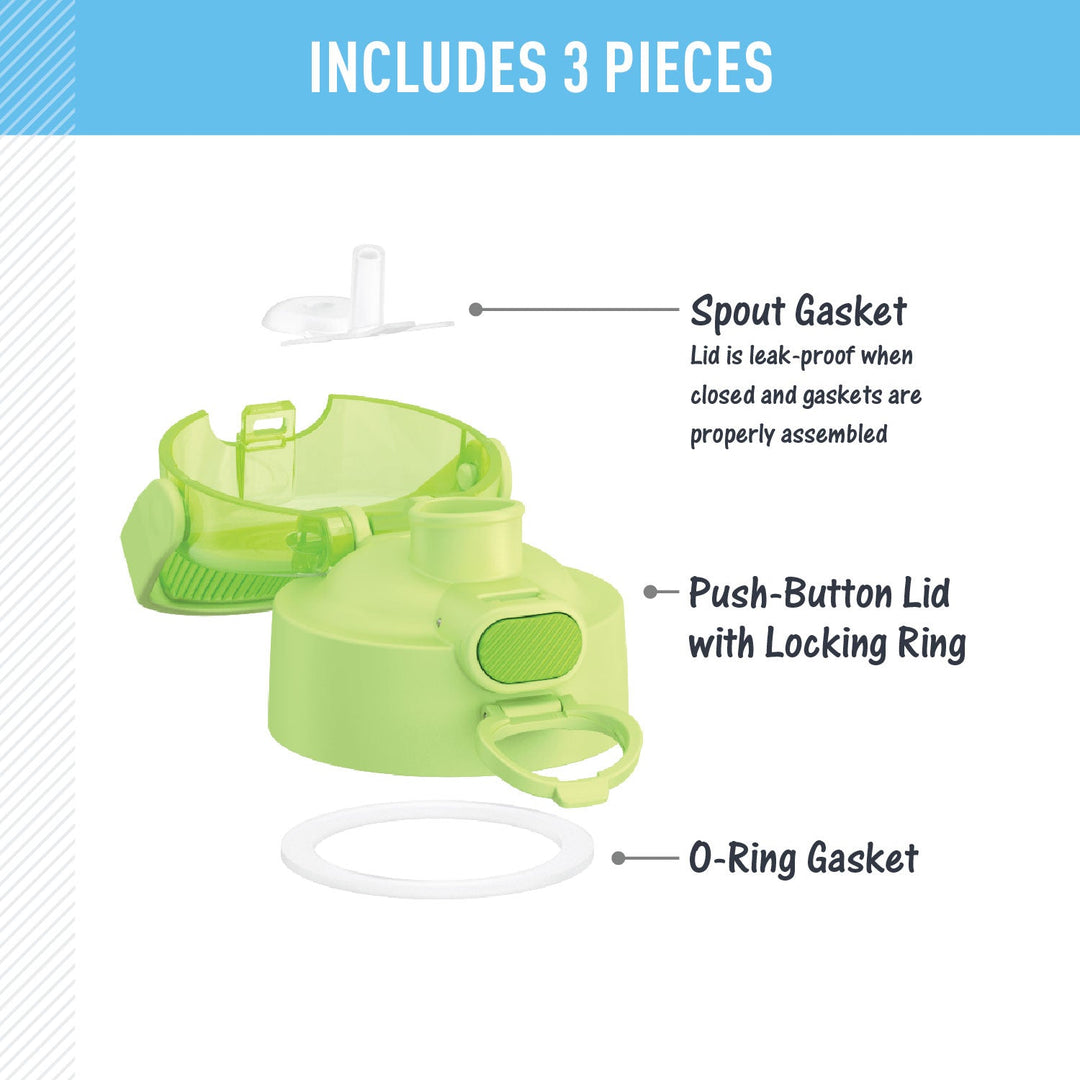 FUNTAINER® WATER BOTTLE - REPLACEMENT SPOUT LOCKING LID