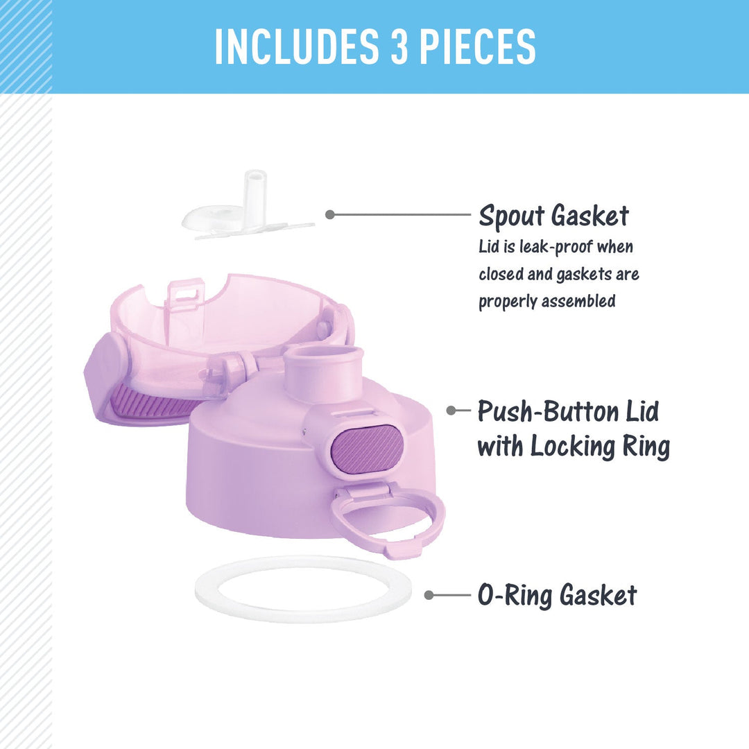 FUNTAINER® WATER BOTTLE - REPLACEMENT SPOUT LOCKING LID