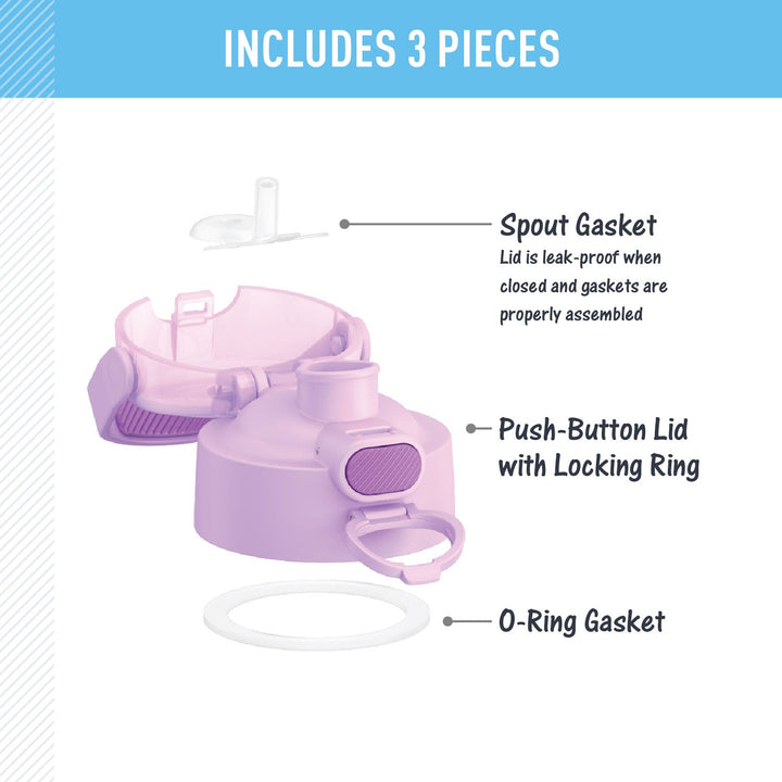 FUNTAINER® WATER BOTTLE - REPLACEMENT SPOUT LOCKING LID