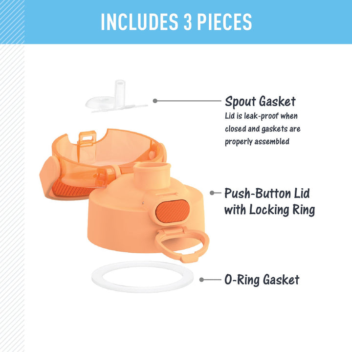 FUNTAINER® WATER BOTTLE - REPLACEMENT SPOUT LOCKING LID