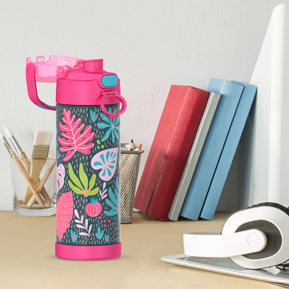16oz FUNtainer® Water Bottle Patterns with Locking Lid
