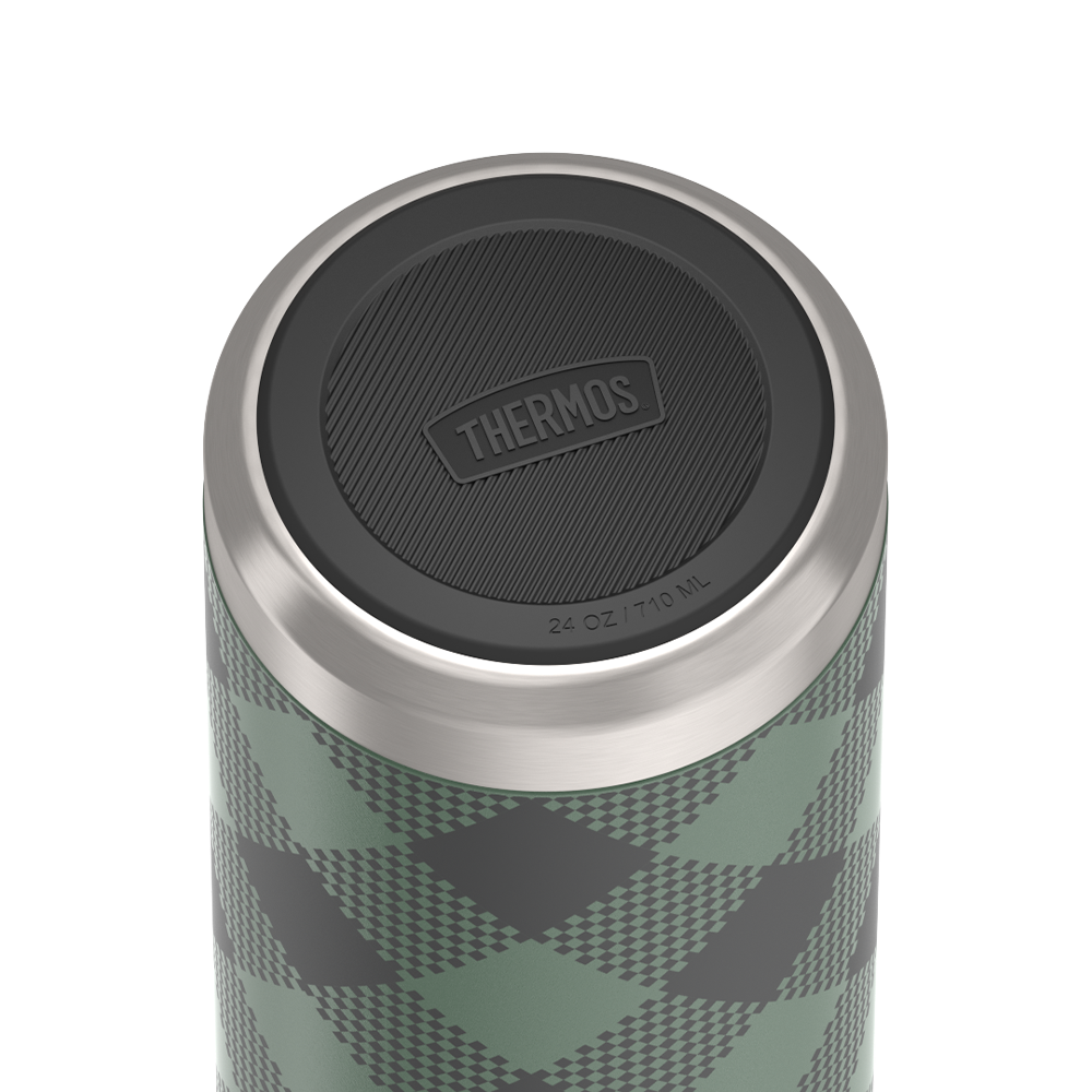 24oz ICON™ WATER BOTTLE WITH SPOUT - EVERGREEN CHECK