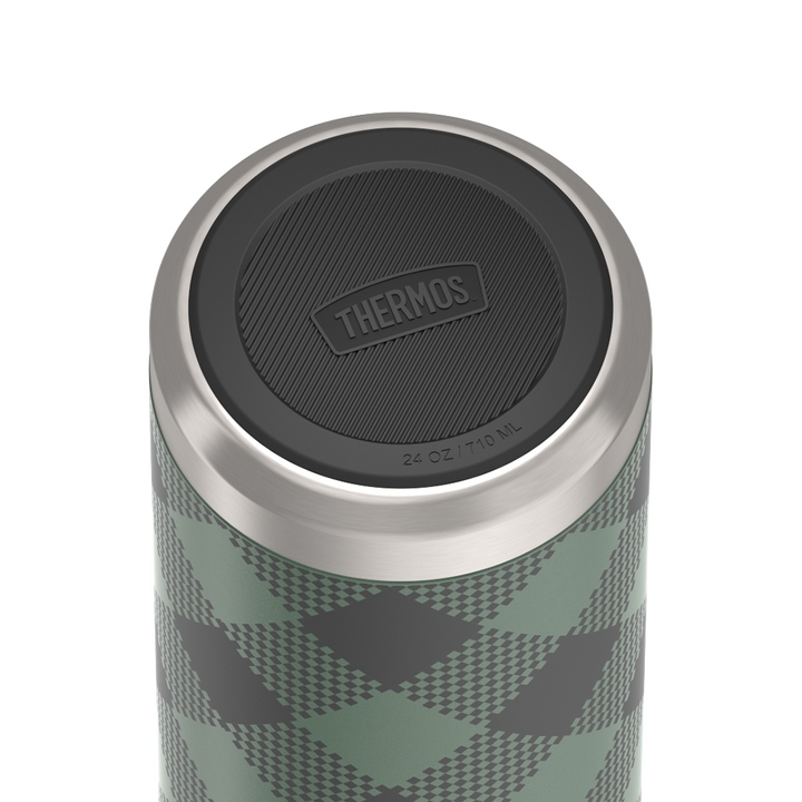 24oz ICON™ WATER BOTTLE WITH SPOUT - EVERGREEN CHECK