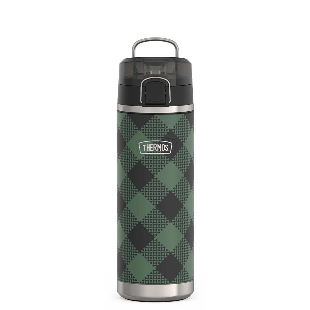 24oz ICON™ WATER BOTTLE WITH SPOUT - EVERGREEN CHECK