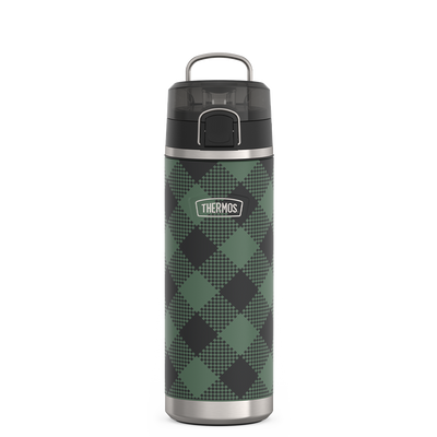 24oz ICON™ WATER BOTTLE WITH SPOUT - EVERGREEN CHECK