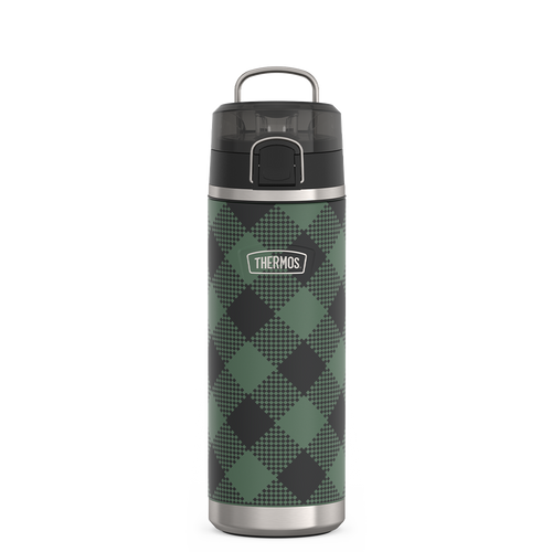 24oz ICON™ WATER BOTTLE WITH SPOUT - EVERGREEN CHECK