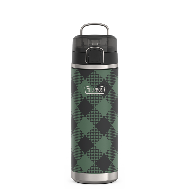 24oz ICON™ WATER BOTTLE WITH SPOUT - EVERGREEN CHECK