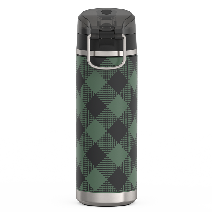 24oz ICON™ WATER BOTTLE WITH SPOUT - EVERGREEN CHECK