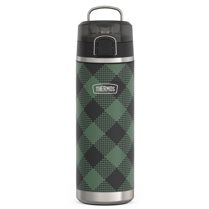24oz ICON™ WATER BOTTLE WITH SPOUT - EVERGREEN CHECK