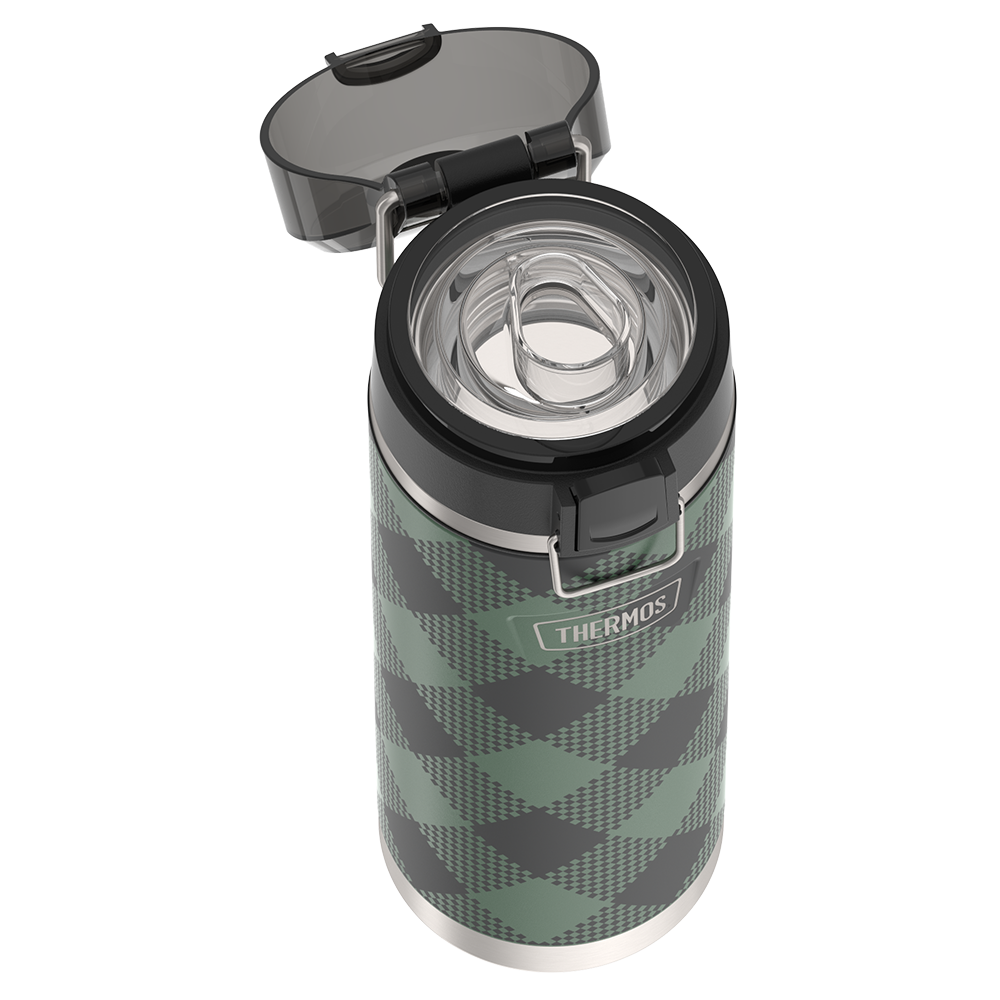 24oz ICON™ WATER BOTTLE WITH SPOUT - EVERGREEN CHECK