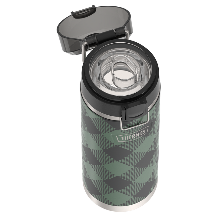 24oz ICON™ WATER BOTTLE WITH SPOUT - EVERGREEN CHECK