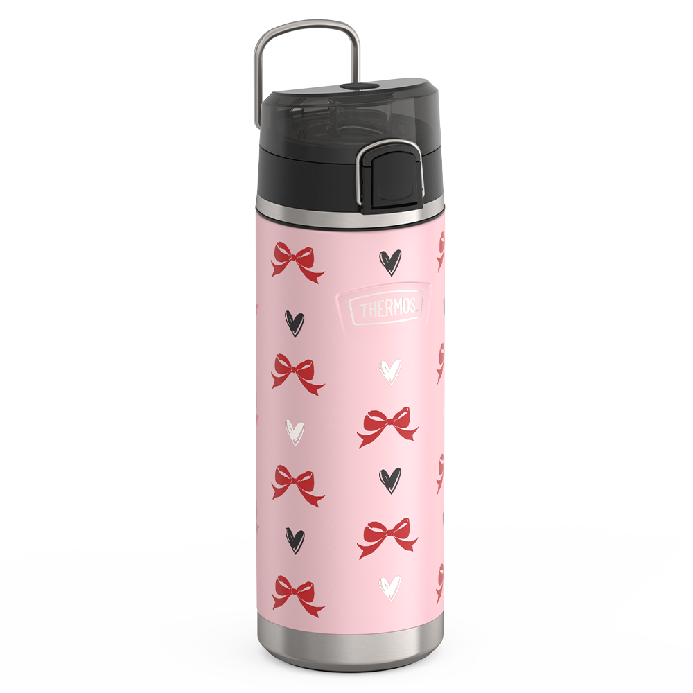 24oz ICON™ WATER BOTTLE WITH SPOUT - RIBBON HEARTS