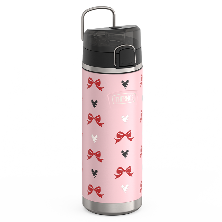 24oz ICON™ WATER BOTTLE WITH SPOUT - RIBBON HEARTS
