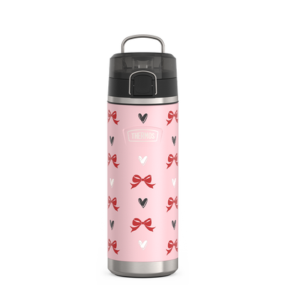 24oz ICON™ WATER BOTTLE WITH SPOUT - RIBBON HEARTS