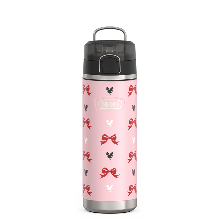24oz ICON™ WATER BOTTLE WITH SPOUT - RIBBON HEARTS