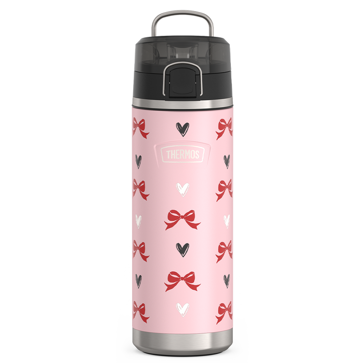 24oz ICON™ WATER BOTTLE WITH SPOUT - RIBBON HEARTS
