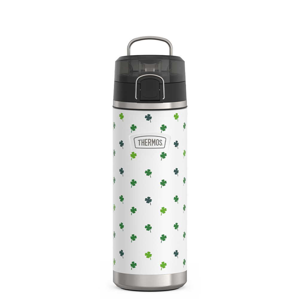 24oz ICON™ WATER BOTTLE WITH SPOUT - SNOW SHAMROCKS