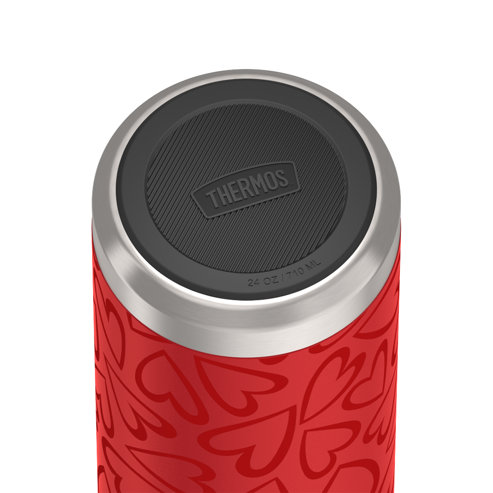 24oz ICON™ WATER BOTTLE WITH SPOUT - TONAL HEARTS