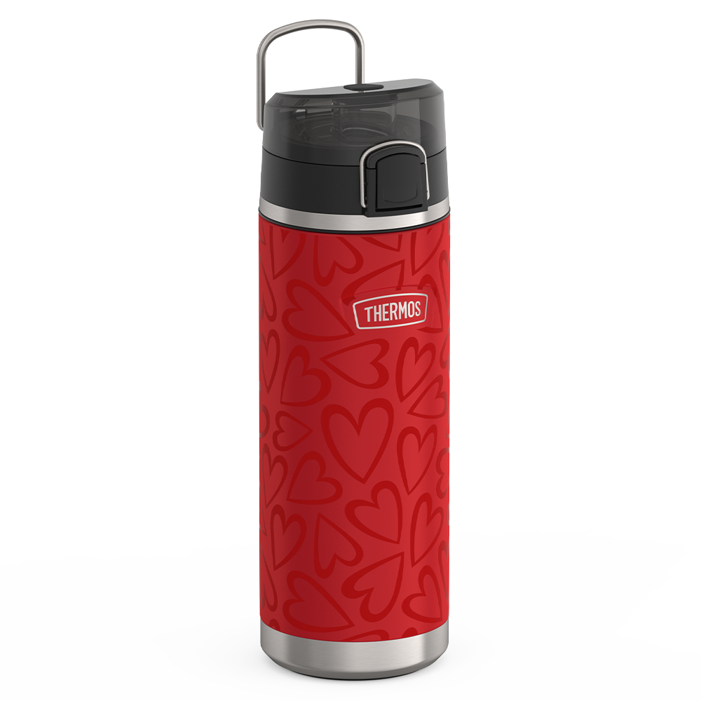 24oz ICON™ WATER BOTTLE WITH SPOUT - TONAL HEARTS