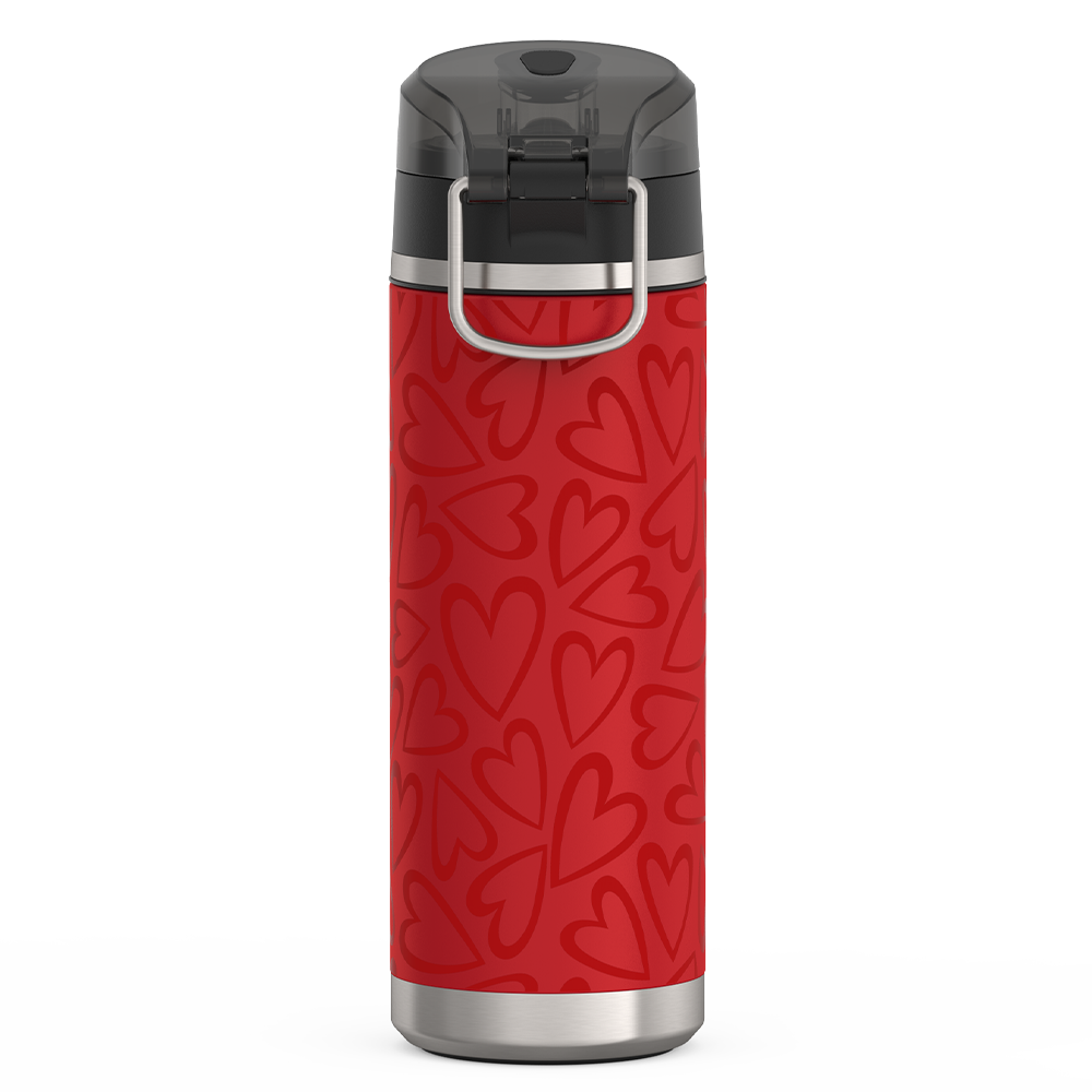 24oz ICON™ WATER BOTTLE WITH SPOUT - TONAL HEARTS