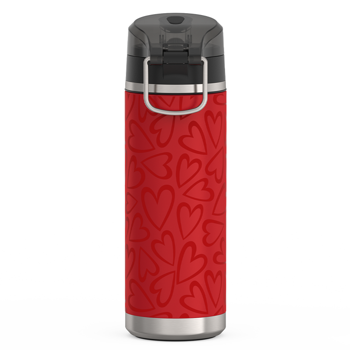 24oz ICON™ WATER BOTTLE WITH SPOUT - TONAL HEARTS
