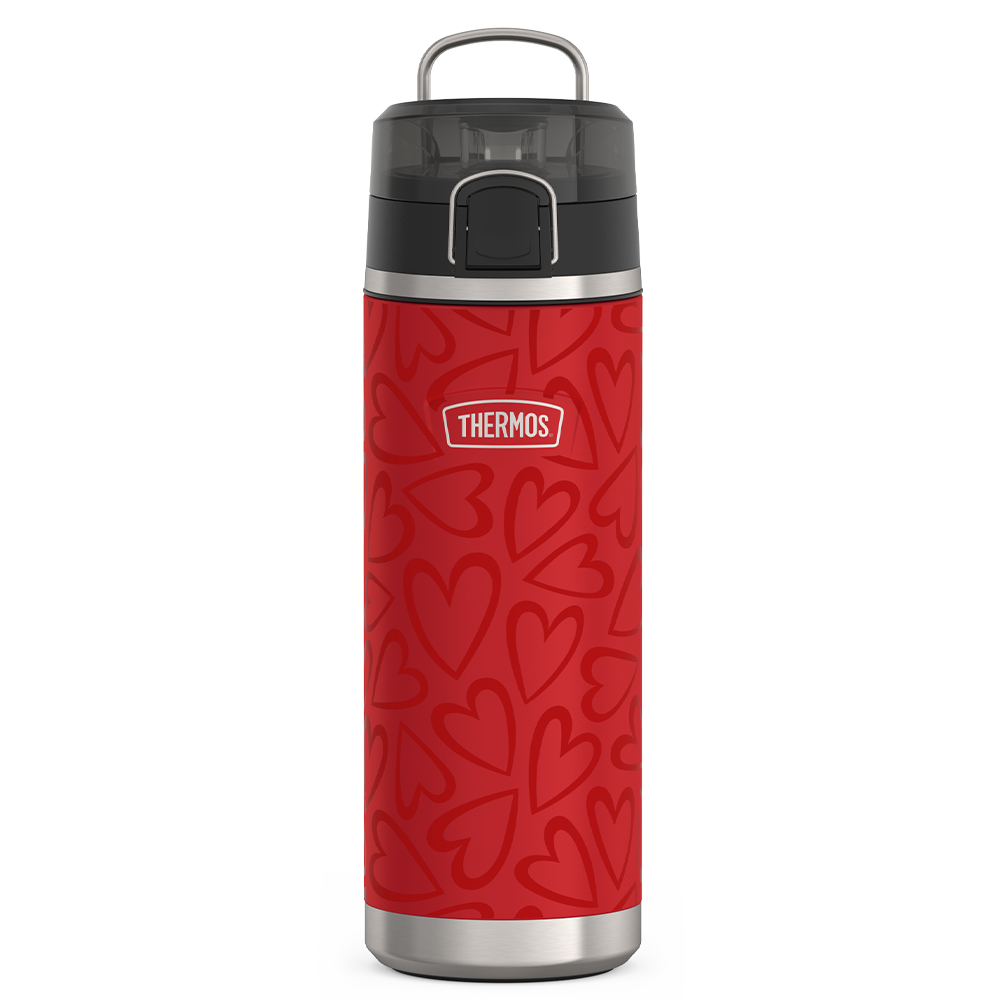 24oz ICON™ WATER BOTTLE WITH SPOUT - TONAL HEARTS