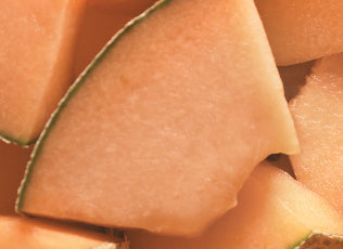 Slices of cantaloupe. 