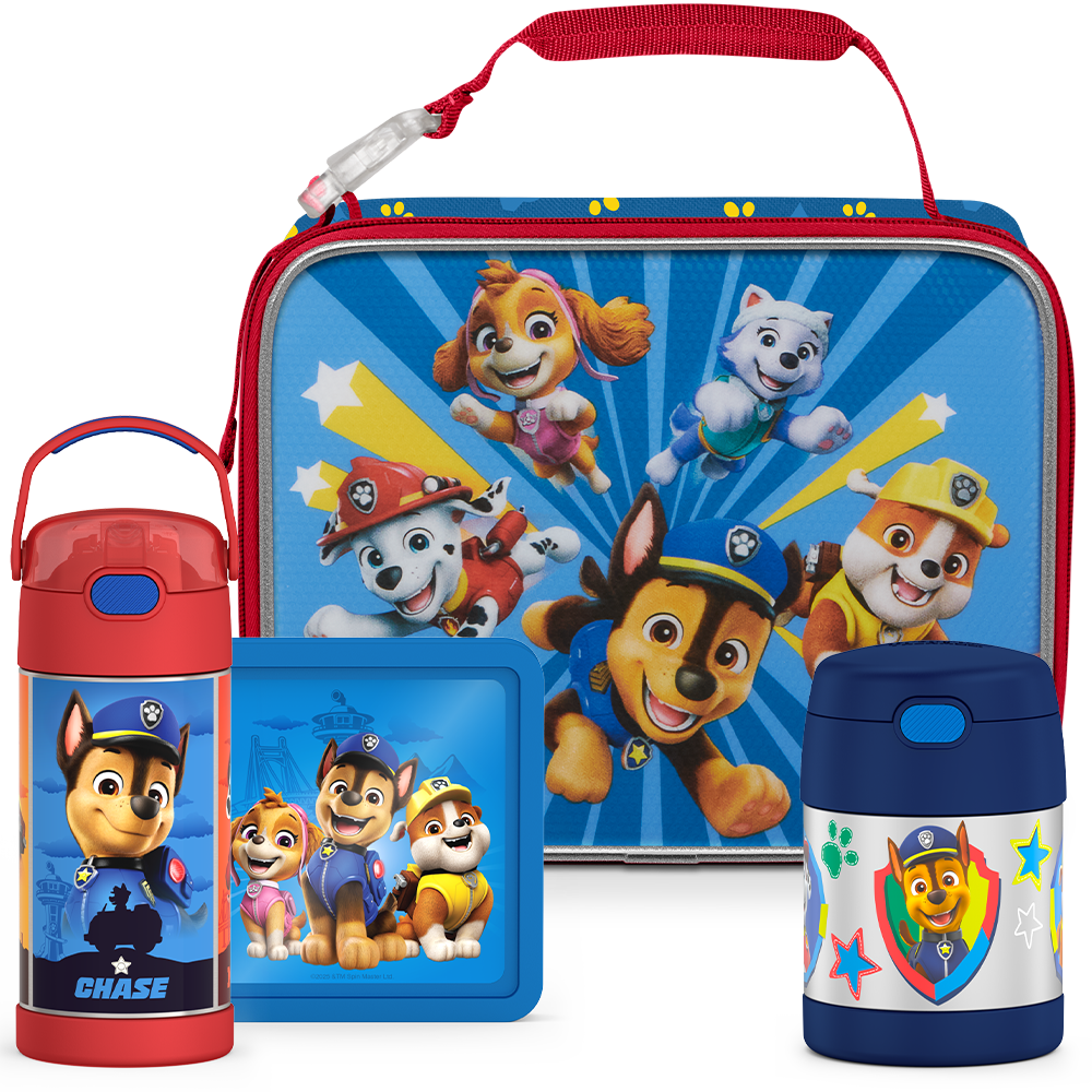 Paw Patrol Bundle - Soft Lunch Box, 12oz FUNtainer® Water Bottle, 10oz FUNtainer® Food Jar & Hard Ice