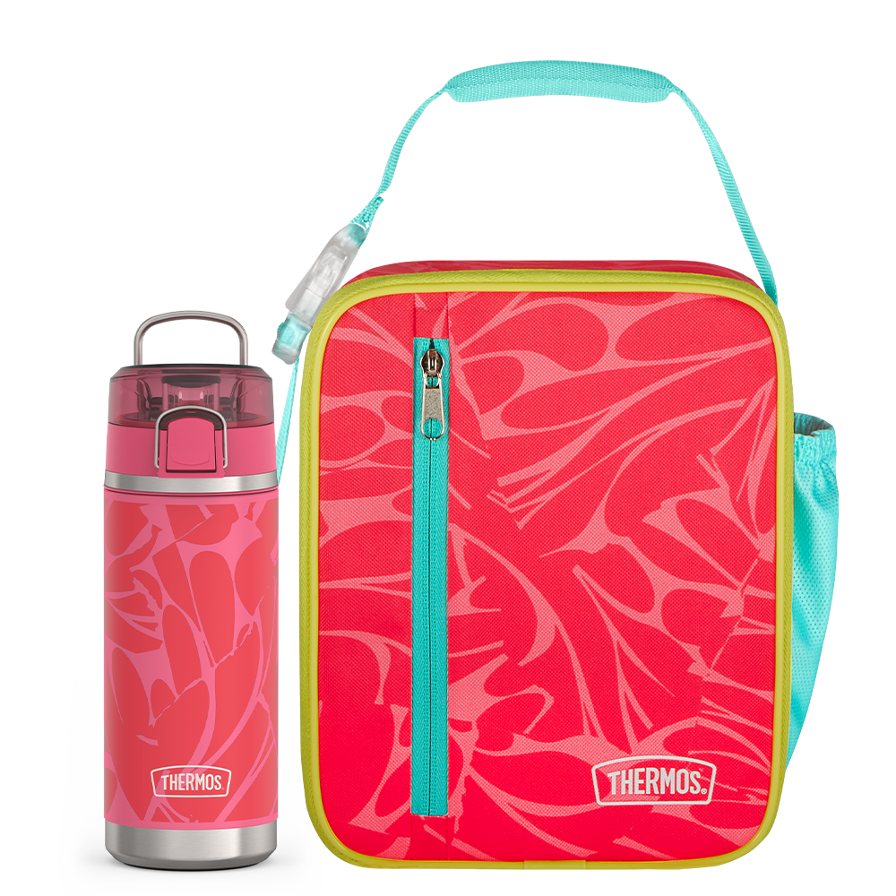 Abstract Petals Upright & 18oz Icon™ Kids Water Bottle Bundle