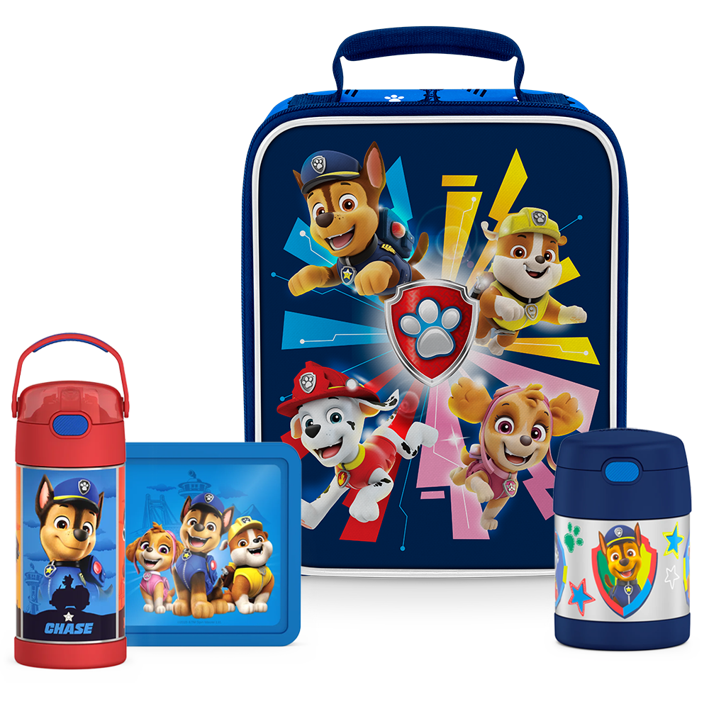 Paw Patrol Bundle - Soft Lunch Box, 12oz FUNtainer® Water Bottle, 10oz FUNtainer® Food Jar & Hard Ice