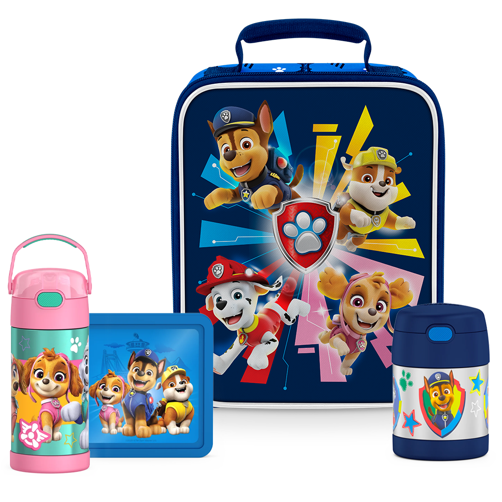 Paw Patrol Skye Bundle - Soft Lunch Box, 12oz FUNtainer® Water Bottle, 10oz FUNtainer® Food Jar & Hard Ice