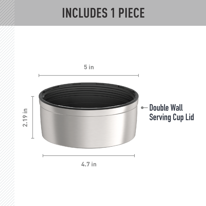 47oz STAINLESS KING™ FOOD JAR - REPLACEMENT SERVING CUP LID