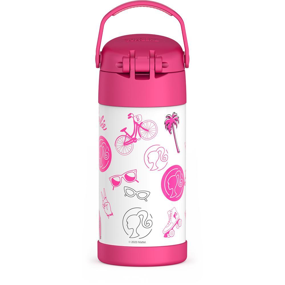 Barbie The Movie Thermos Stainless Steel Funtain Bottle with Straw 12oz  (NEW)