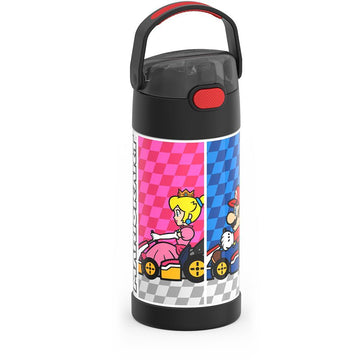 Water Bottle with Straw Kids 12oz Stainless Steel Water Bottle