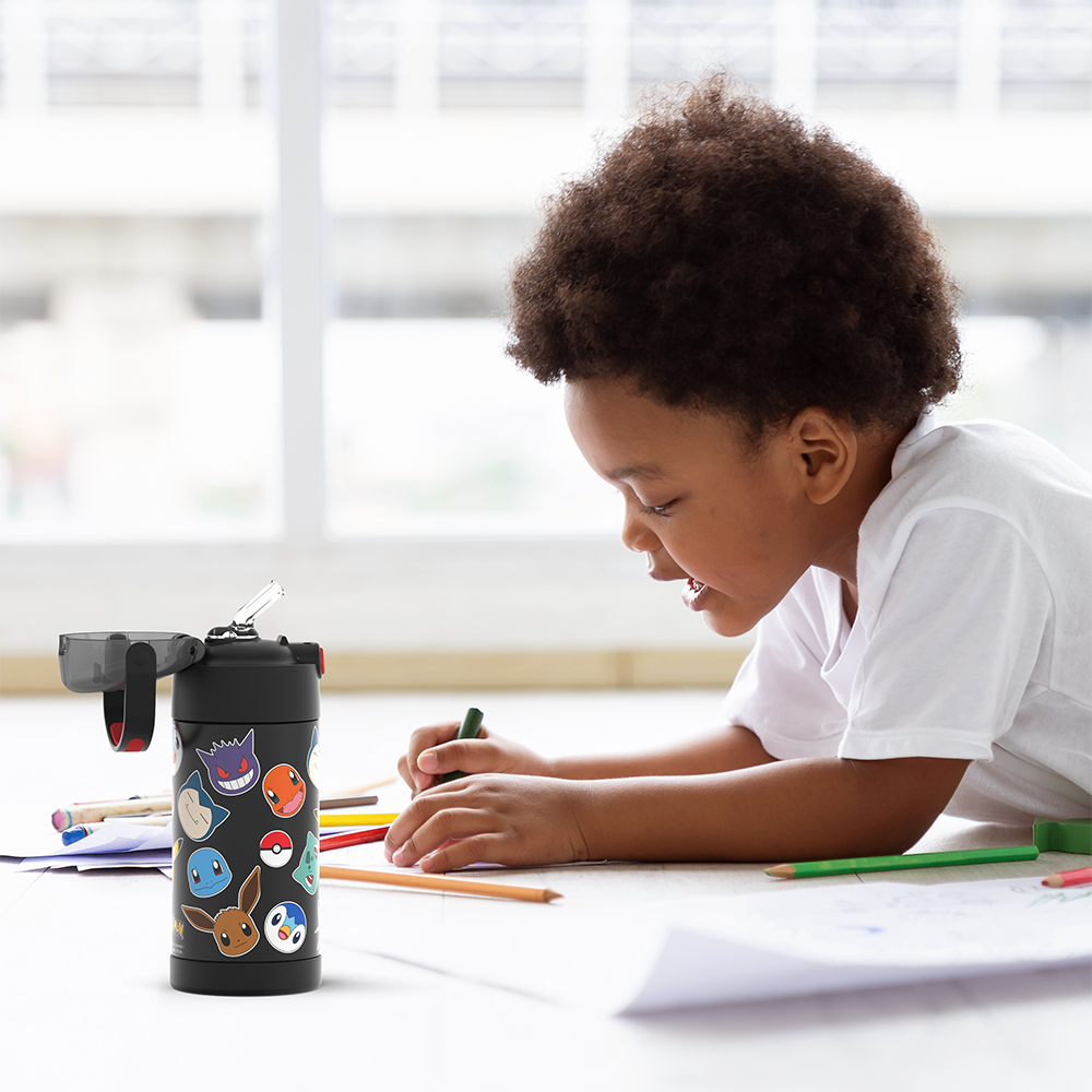 Ecozen Pokemon Kinder-Wasserflasche 650 Ml – Mit Aufhänger, BPA-frei Und Robust